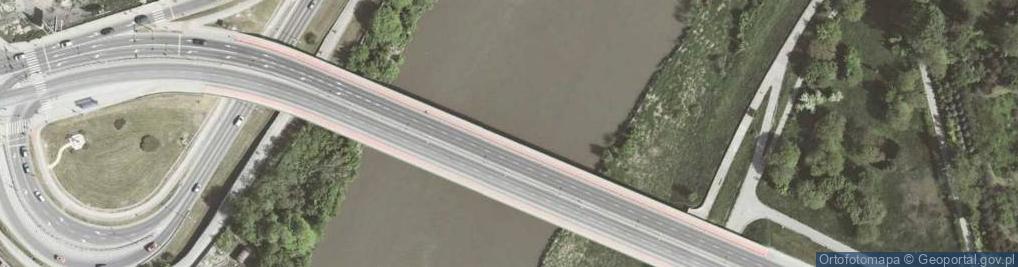 Zdjęcie satelitarne Most Zwierzyniecki w Krakowie