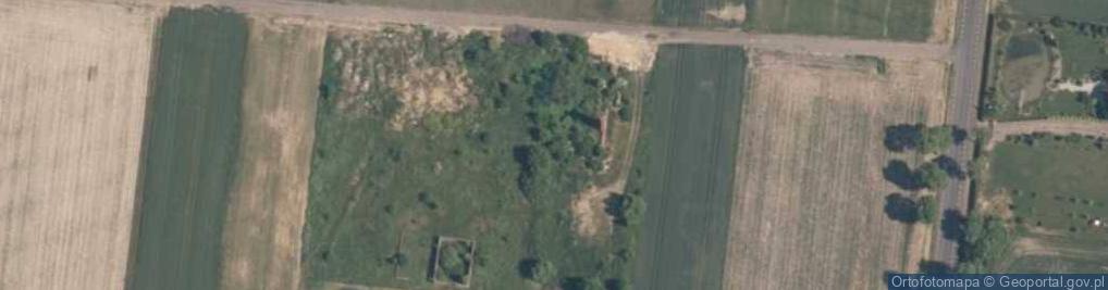 Zdjęcie satelitarne Moszczenica ruiny cegielni