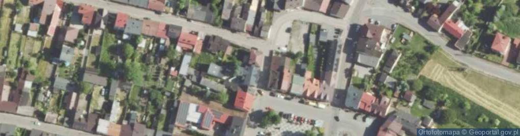Zdjęcie satelitarne Mstów prace na rynku 01.08.09 p