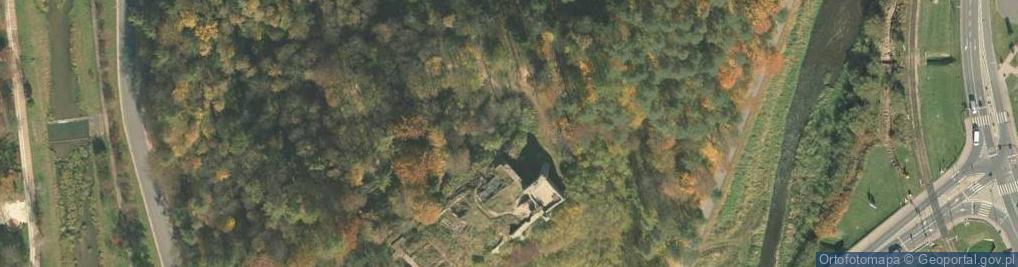 Zdjęcie satelitarne Muszyna castle