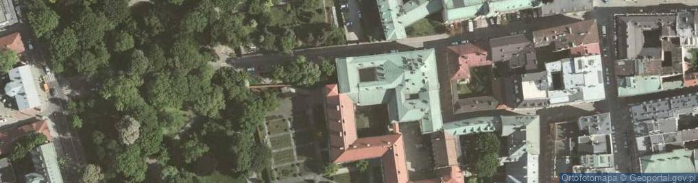 Zdjęcie satelitarne Muzeum Archeologiczne Krakow