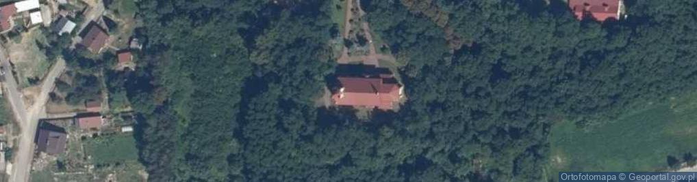 Zdjęcie satelitarne Nowe Miasto nad Pilicą - kościół Opieki Matki Bożej Bolesnej