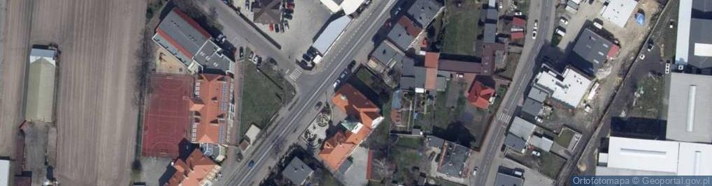 Zdjęcie satelitarne Nowe Skalmierzyce-kościół NMP Nieustającej Pomocy