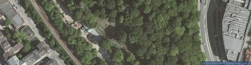 Zdjęcie satelitarne Nowy cmentarz żydowski Krakow