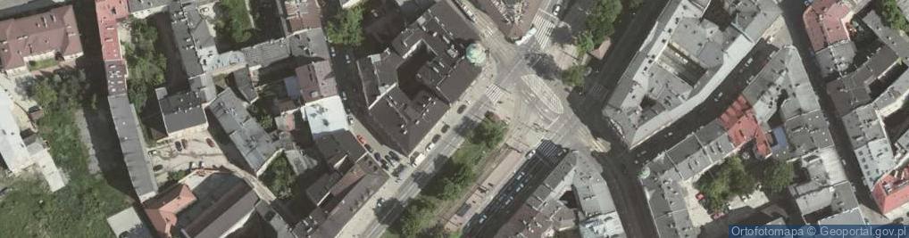 Zdjęcie satelitarne Ohrenstein's tenement, 42 Dietla street, Stradom, Krakow, Poland