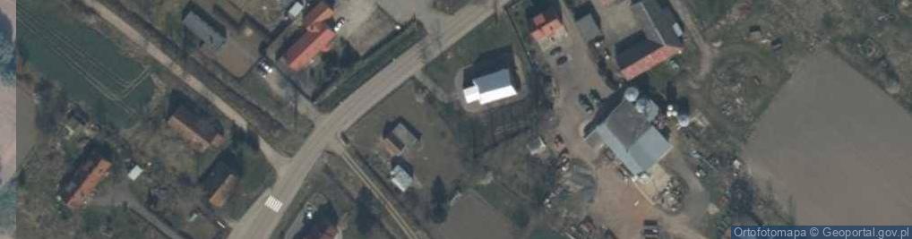 Zdjęcie satelitarne Orłowo, kostel svaté Barbary, dávné náhrobky
