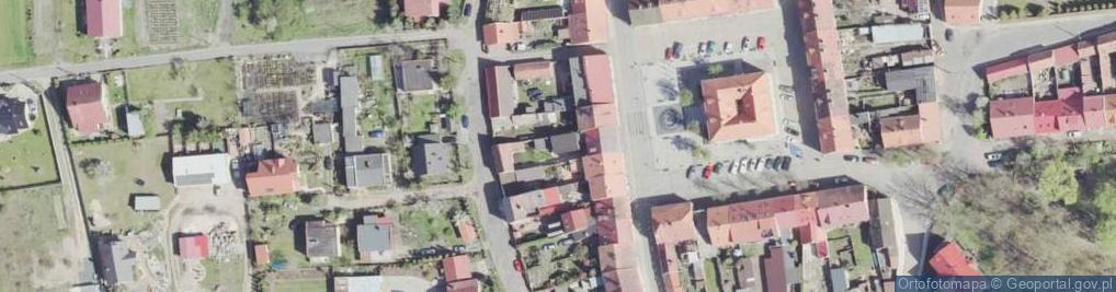 Zdjęcie satelitarne Otyń - ruiny klasztoru