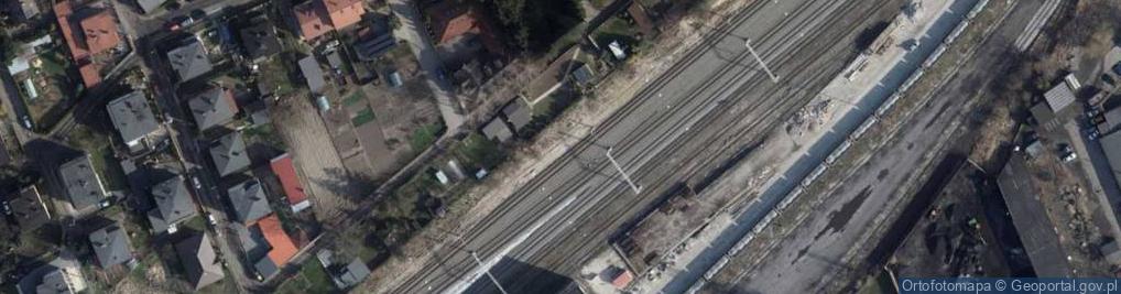 Zdjęcie satelitarne Pabianice dworzec PKP