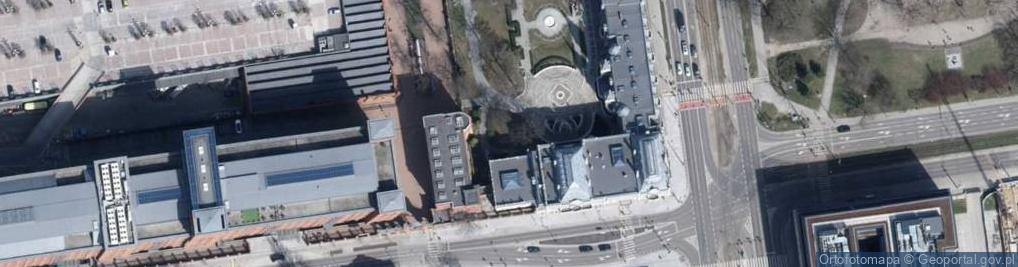 Zdjęcie satelitarne Pałac Izraela Poznańskiego Łódź ogród