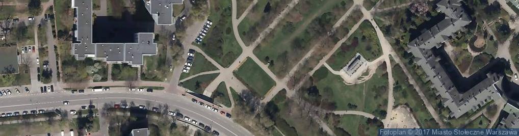 Zdjęcie satelitarne Park JPII Warszawa, glaz