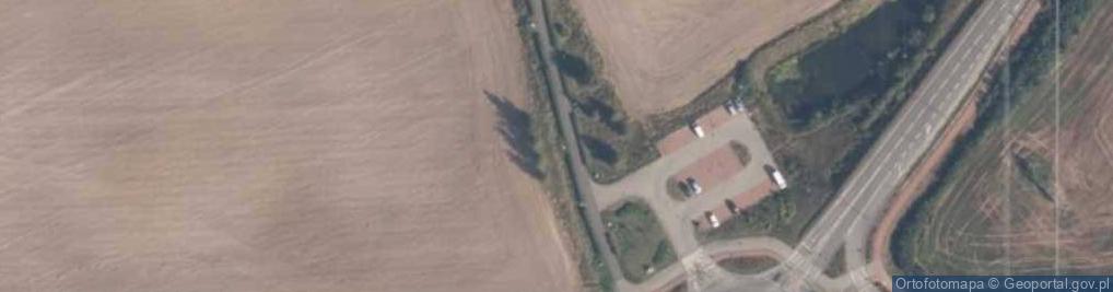 Zdjęcie satelitarne Pelplin, pahorek Jana Pavla II, cesta nahoru