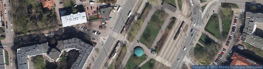Zdjęcie satelitarne Petla tramwajowa na placu Narutowicza w Warszawie
