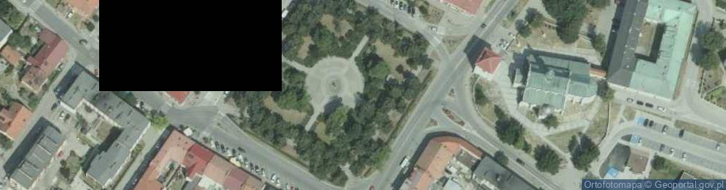 Zdjęcie satelitarne Pinczow fontanna 13.08.08 p