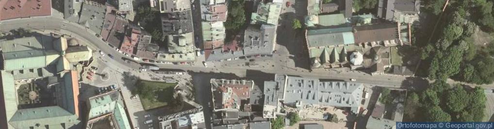 Zdjęcie satelitarne Plac Dominikański w Krakowie1