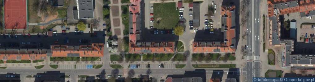 Zdjęcie satelitarne Plac Słowiański w Elblągu