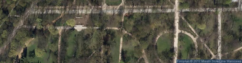 Zdjęcie satelitarne Plan Lazienek Krolewskich