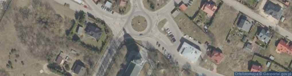 Zdjęcie satelitarne Podlaskie - Juchnowiec Kościelny - Juchnowiec Kościelny - Kościół - Pomnik JPII