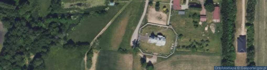 Zdjęcie satelitarne Podlaskie - Juchnowiec Kościelny - Kożany - cerkiew PKŚ - RFront,brama