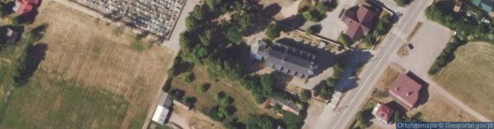 Zdjęcie satelitarne Podlaskie - Krypno - Krypno - Kolegiata NMP - Tył - ławki