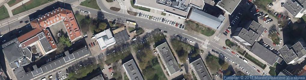 Zdjęcie satelitarne POL Błękitny wiezowiec Warsaw