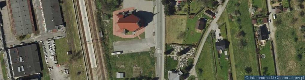 Zdjęcie satelitarne POL Cieszyn-Marklowice budowa kościoła
