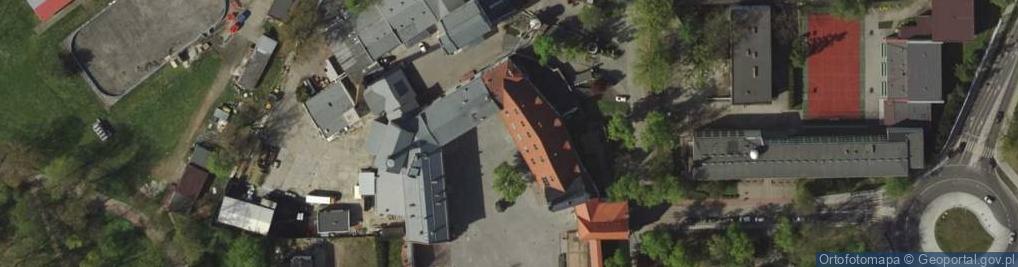 Zdjęcie satelitarne POL Racibórz Zamek w Raciborzu okres międzywojenny
