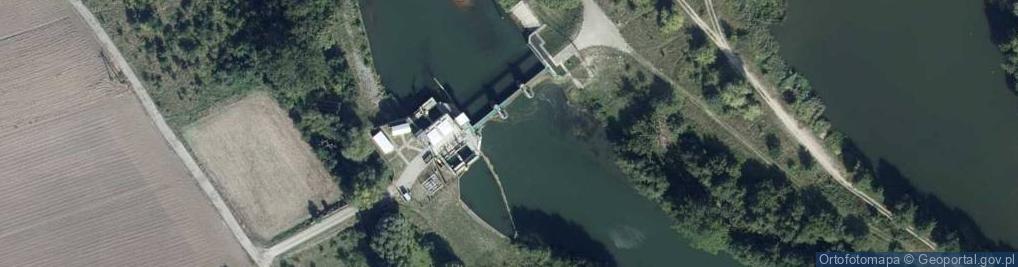 Zdjęcie satelitarne Poland, Dychów - Hydroelectric power station