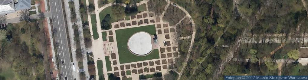 Zdjęcie satelitarne Pomnik Chopina w Warszawie
