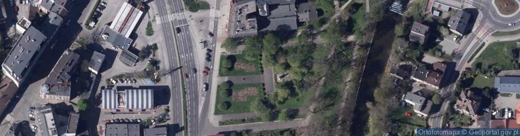 Zdjęcie satelitarne Pomnik Mickiewicza w Bielsku-Białej