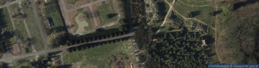 Zdjęcie satelitarne Powsin pan kaskada