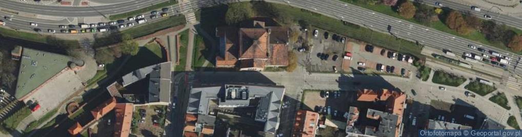 Zdjęcie satelitarne Poznań synagoga - przekrój podłuzny