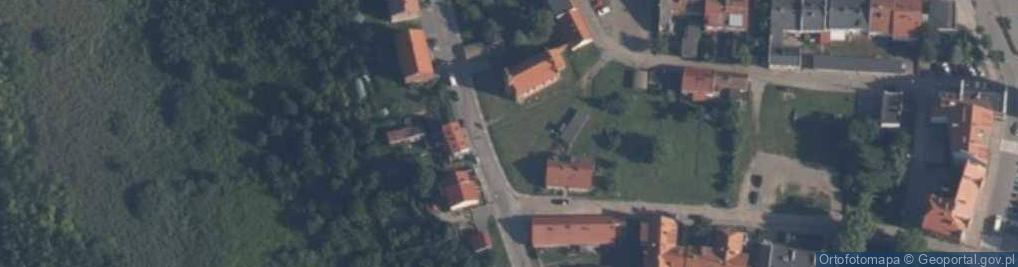 Zdjęcie satelitarne Prabuty kosciol polski