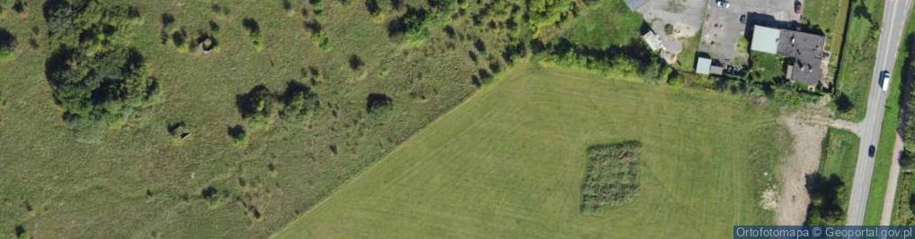 Zdjęcie satelitarne RON i maszt Plusa Lidzbark Warmiński