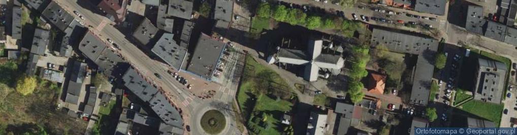 Zdjęcie satelitarne Siemianowice Śląskie - Kościół pw. Św. Krzyża - Nawa główna