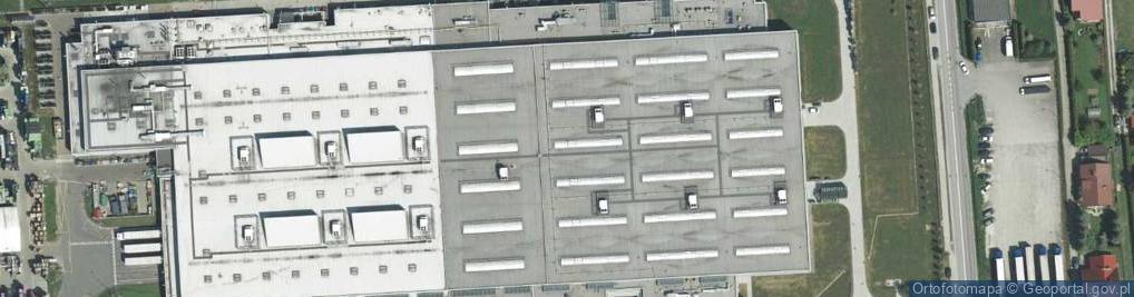Zdjęcie satelitarne Skawina-kosc Ofiarowania NMP