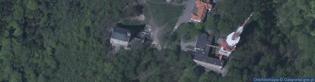 Zdjęcie satelitarne Ślęża - widok z Wieżycy