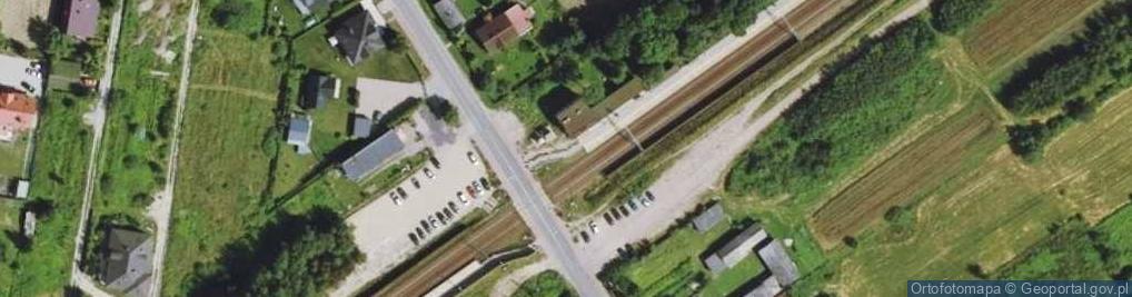 Zdjęcie satelitarne Stacja kolejowa Dobczyn
