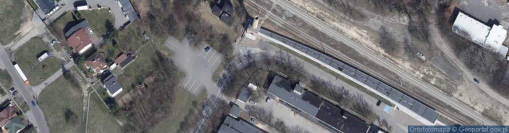 Zdjęcie satelitarne Stacja Radegast pomnik1 Łódź