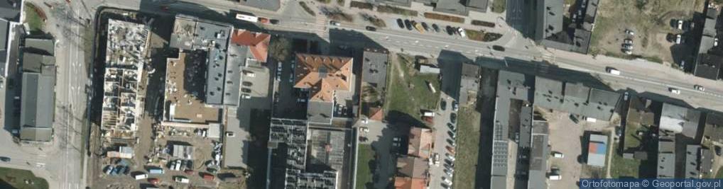 Zdjęcie satelitarne Starogard Gdański, cihlová architektura
