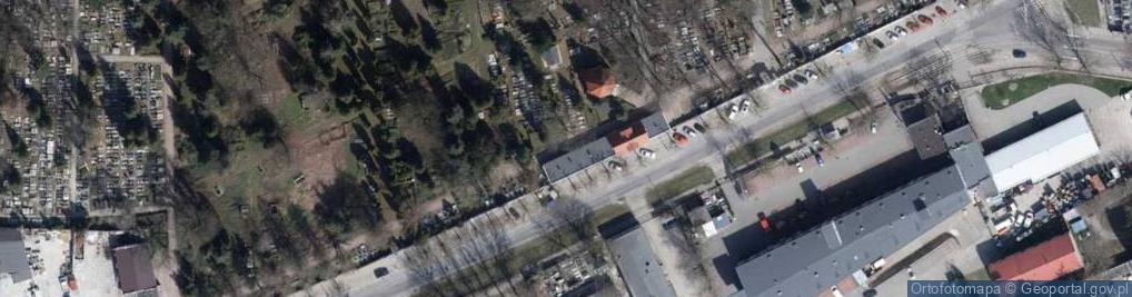 Zdjęcie satelitarne Stary Cmentarz grobowiec rodziny Moenke Łódź