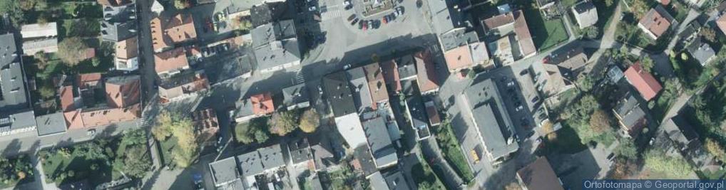 Zdjęcie satelitarne Strumień Rynek z ratuszem