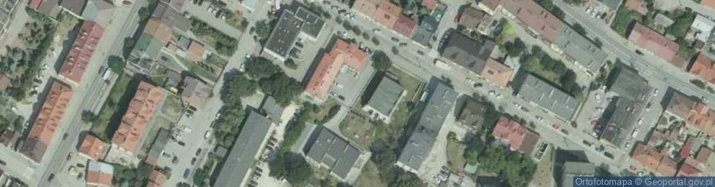Zdjęcie satelitarne Synagoga w Pińczowie front