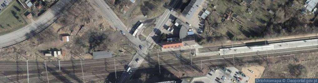 Zdjęcie satelitarne Szczecin Gumience stacja kolejowa