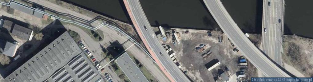 Zdjęcie satelitarne Szczecin most Labudy 1