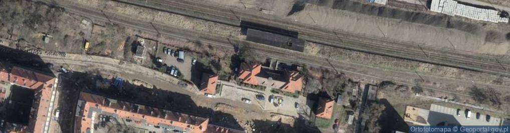 Zdjęcie satelitarne Szczecin Niebuszewo stacja kolejowa