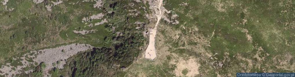 Zdjęcie satelitarne Szeroki Wierch z Tarnicy