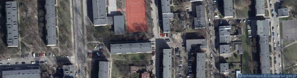 Zdjęcie satelitarne Szkoła Podstawowa nr 91 boisko Kasprzaka Koziny Łódź