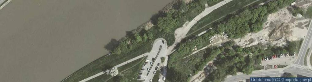 Zdjęcie satelitarne Tablica upamiętniająca Most Lajkonik