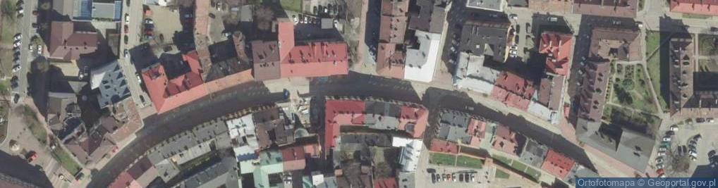 Zdjęcie satelitarne Tarnów, centrum města, pěšé zóna
