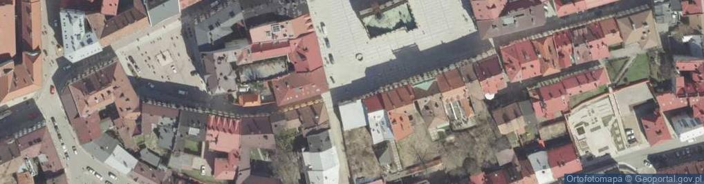 Zdjęcie satelitarne Tarnów, centrum města, Rynek, budova radnice